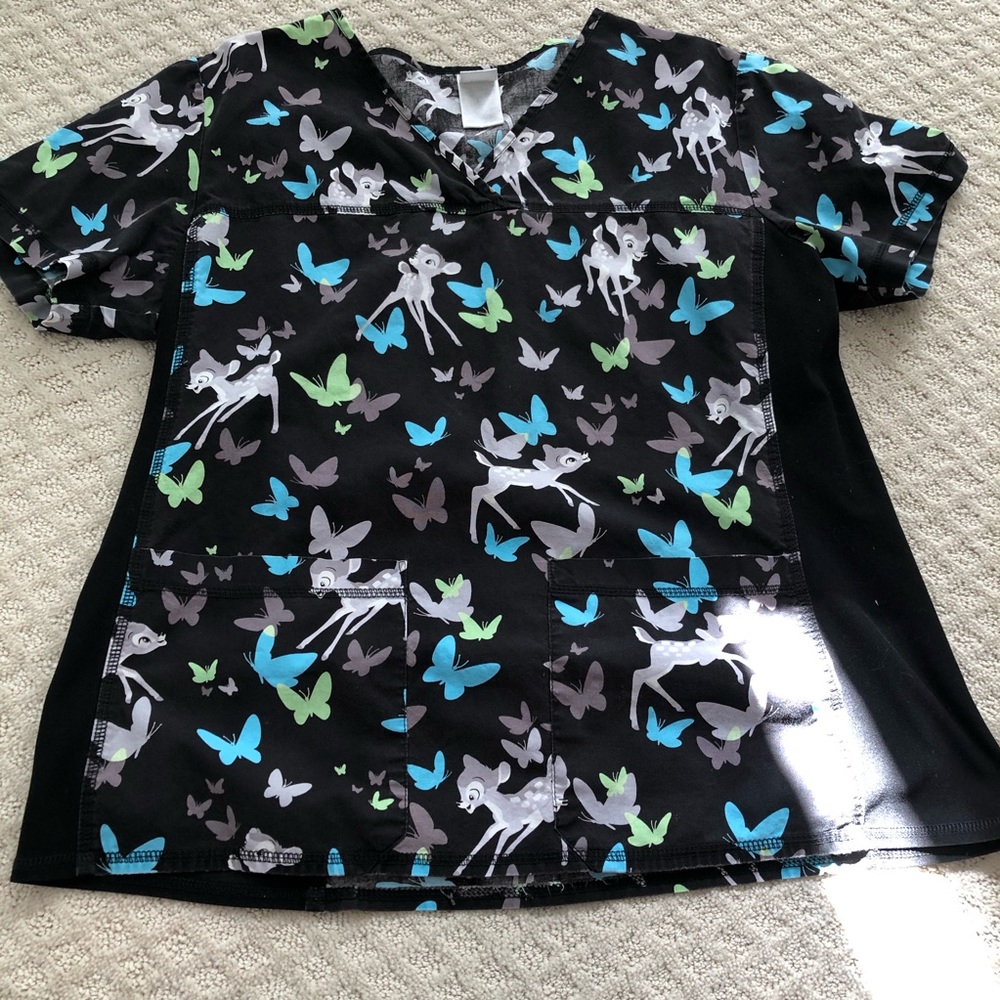 Disney Bambi scrub top size large